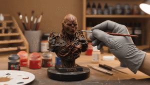Peinture du buste de la figurine Vecna : Stranger Things