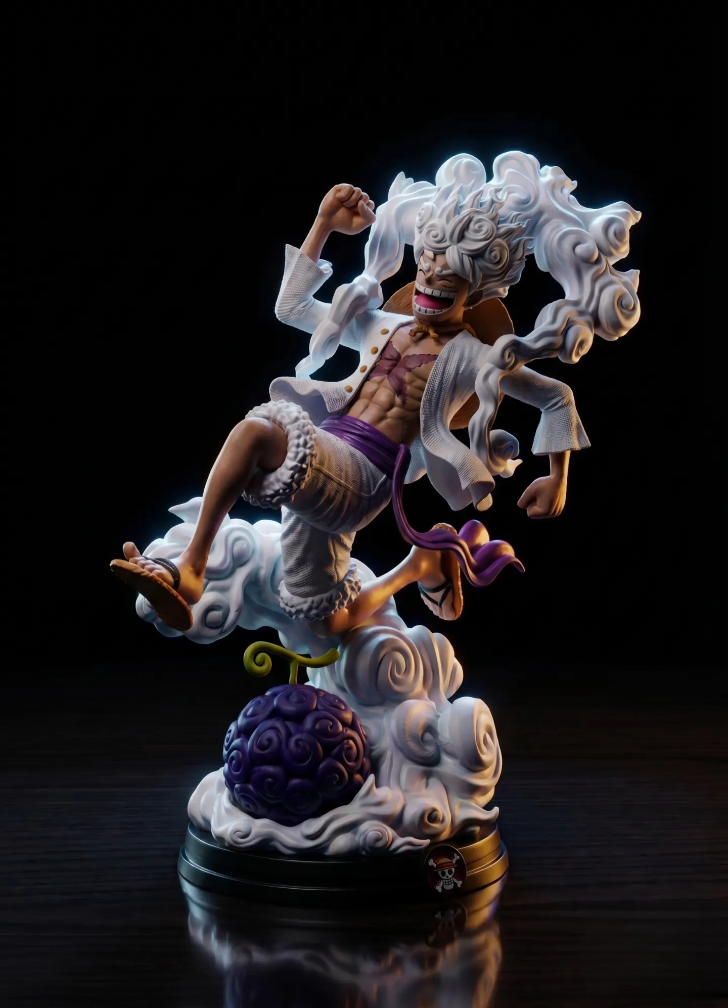 Figurine Luffy Gear 5 - One Piece - Peinte à la main EPICART 3D