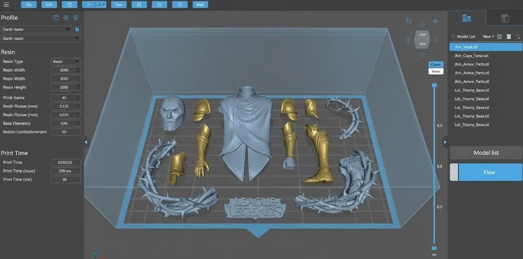 Assemblage de la figurine de Jhin sur Chitubox 3D - League of Legends